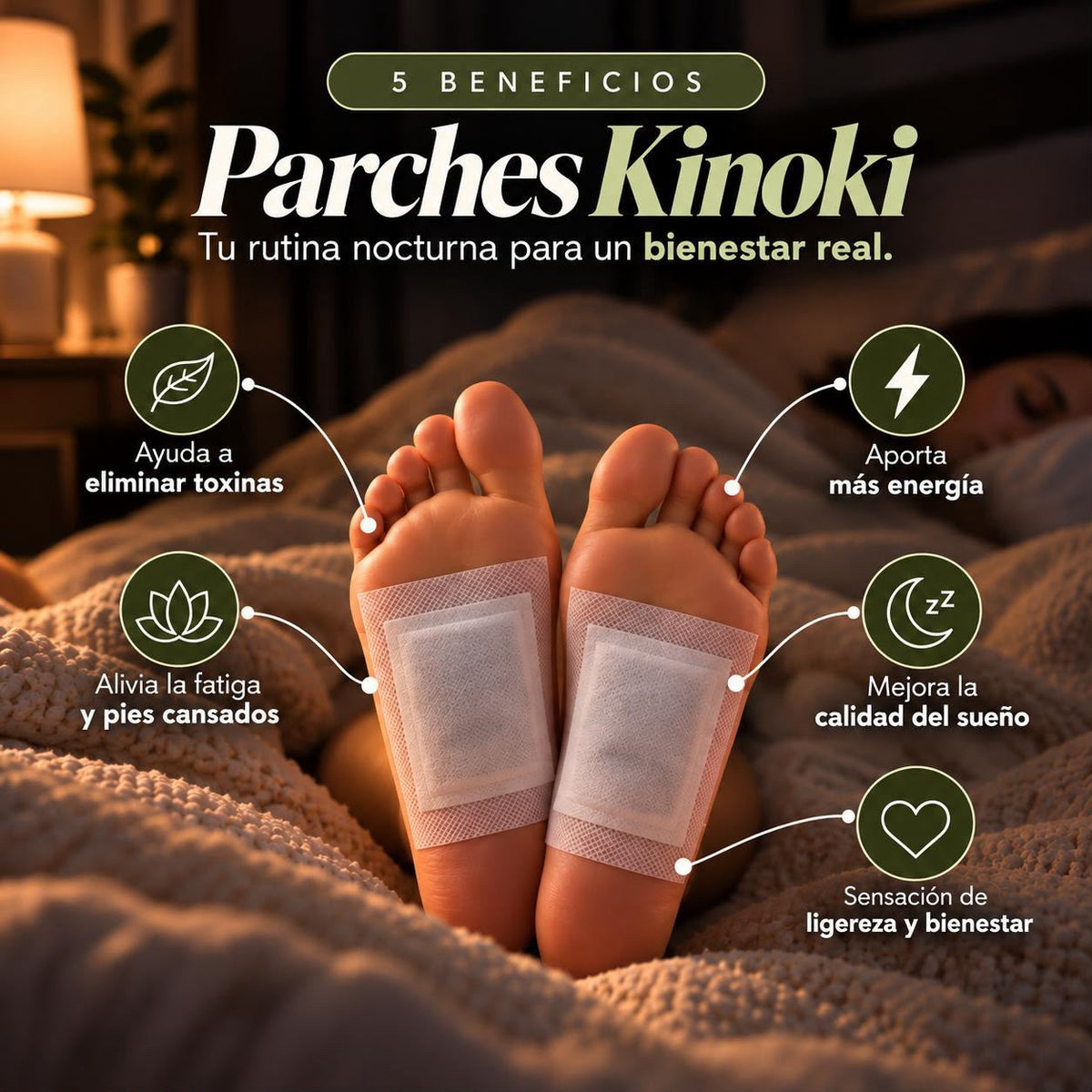 KINOKI RESET - Parches Detox Nocturnos para Pies