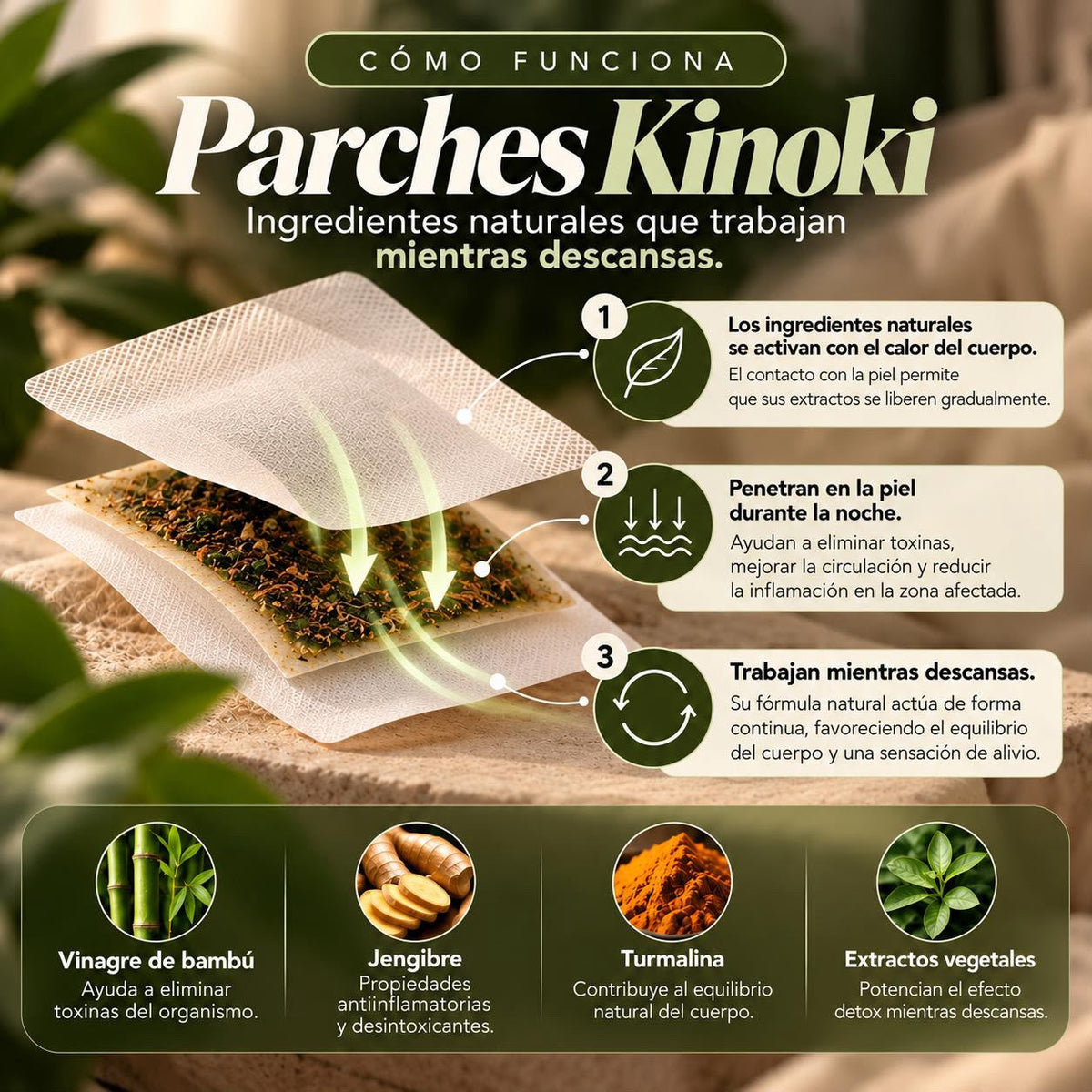 KINOKI RESET - Parches Detox Nocturnos para Pies